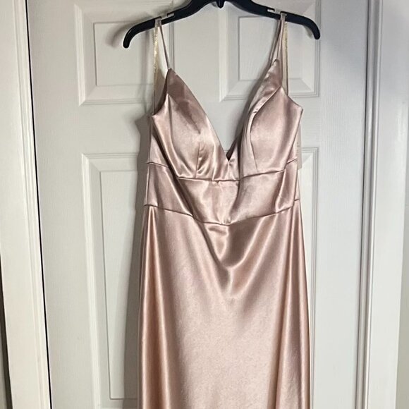 JENNY YOO  Brenna whipped apricot long gown Size 14 - Picture 8 of 15